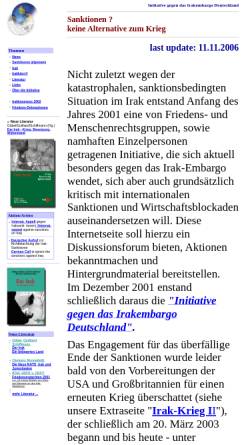 Vorschau der mobilen Webseite www.embargos.de, Initiative gegen Embargos - Sanktionen - keine Alternative zum Krieg