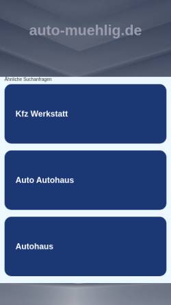 Vorschau der mobilen Webseite www.auto-muehlig.de, Chrysler u. Jeep Vertragshändler Auto Muehlig