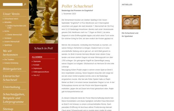 Vorschau von www.schachesel.de, Poller Schachesel 1980 e.V.