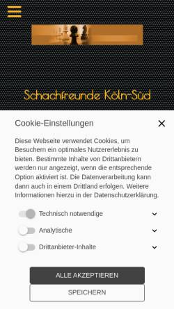 Vorschau der mobilen Webseite www.schachfreunde-koeln-sued.de, Schachfreunde Köln-Süd