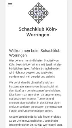 Vorschau der mobilen Webseite www.schachklub-worringen.de, Schachklub Worringen