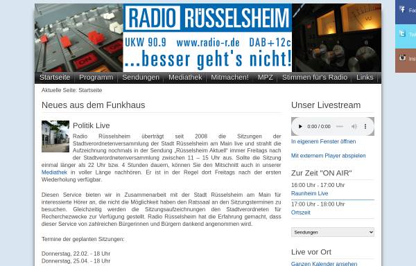 Vorschau von www.radio-r.de, Radio Rüsselsheim