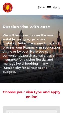 Vorschau der mobilen Webseite www.visarussland.ch, Atlas Reisen Visa Service