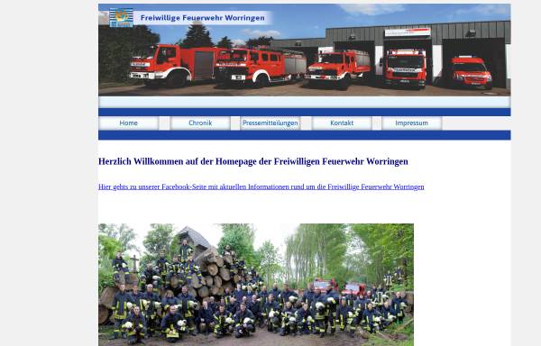Vorschau von www.ff-worringen.de, Freiwillige Feuerwehr Köln, Löschgruppe Worringen