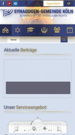 Vorschau der mobilen Webseite www.sgk.de, Synagogen-Gemeinde Köln