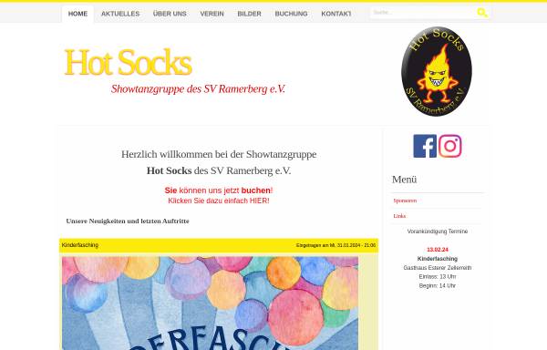 Vorschau von www.hotsocks-ramerberg.de, Showtanzgruppe Hot Socks