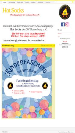 Vorschau der mobilen Webseite www.hotsocks-ramerberg.de, Showtanzgruppe Hot Socks