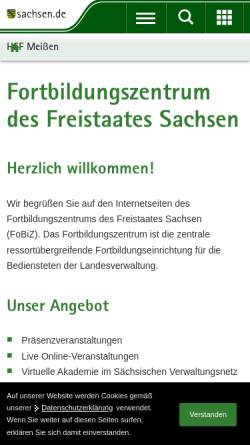 Vorschau der mobilen Webseite www.avs.sachsen.de, Akademie für öffentliche Verwaltung des Freistaates Sachsen