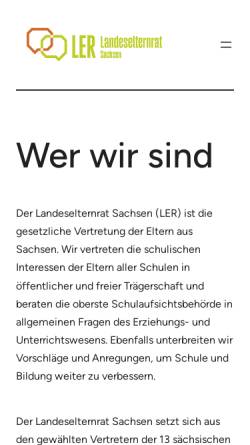 Vorschau der mobilen Webseite www.landeselternrat-sachsen.de, Landeselternrat Sachsen