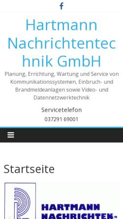 Vorschau der mobilen Webseite hartmann-nachrichtentechnik.de, Hartmann Nachrichtentechnik GmbH