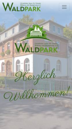 Vorschau der mobilen Webseite waldpark-verein.de, Haus Waldpark