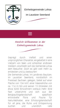 Vorschau der mobilen Webseite www.lohsa.de, Gemeinde Lohsa