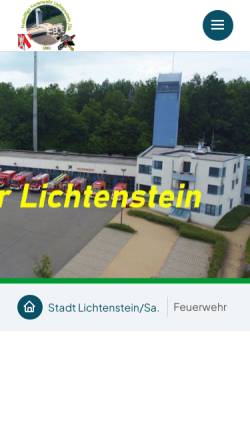Vorschau der mobilen Webseite www.feuerwehr-lichtenstein.de, Feuerwehr Lichtenstein