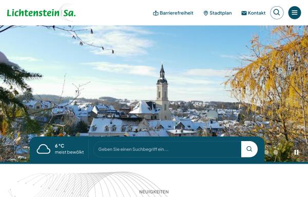 Vorschau von www.lichtenstein-sachsen.de, Stadtverwaltung Lichtenstein