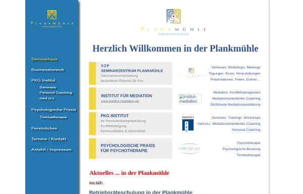 Vorschau von www.seminarzentrum-plankmuehle.de, Seminarzentrum Plankmühle