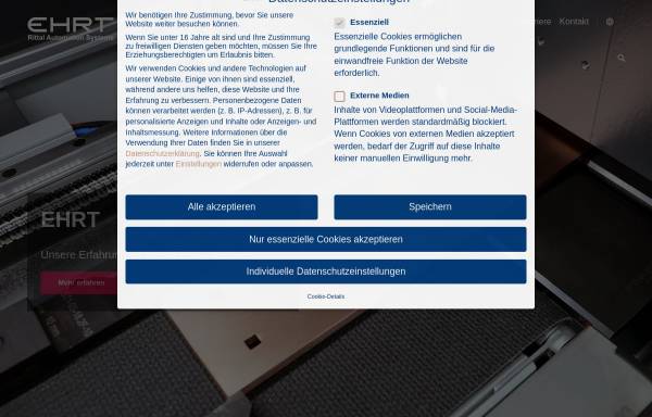 Vorschau von www.ehrt.de, Ehrt Maschinenbau GmbH