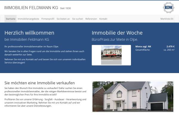 Vorschau von www.immobilien-feldmann.de, Immobilien Feldmann KG