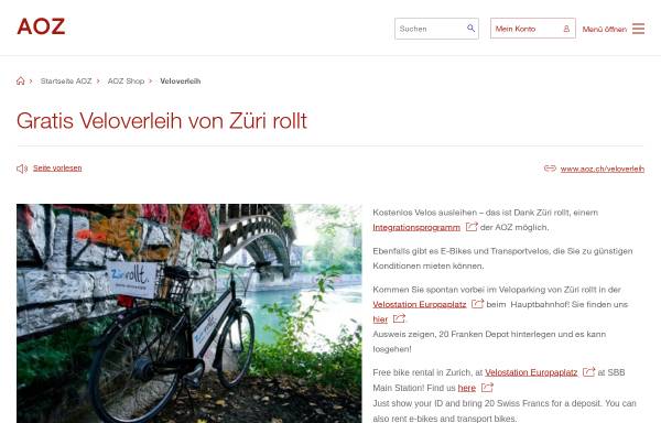 Vorschau von www.zuerirollt.ch, Züri rollt