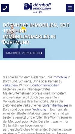 Vorschau der mobilen Webseite www.doernhoff-immobilien.de, Dörnhoff Immobilien VDM Dortmund,
