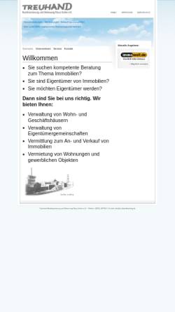 Vorschau der mobilen Webseite www.treuhandkrahekg.de, Treuhand Klaus Krahe KG