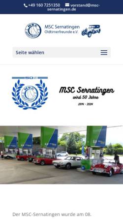 Vorschau der mobilen Webseite msc-sernatingen.de, MSC-Sernatingen - Oldtimerfreunde e.V.