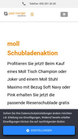 Vorschau der mobilen Webseite www.morger.ch, Paul Morger Bürocenter