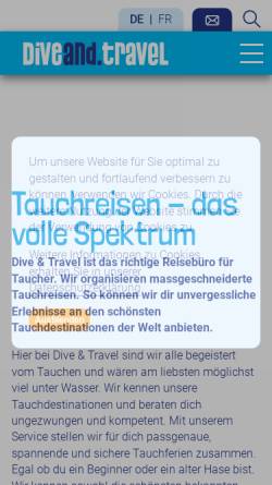Vorschau der mobilen Webseite www.diveand.travel, Dive and Travel Company GdbR