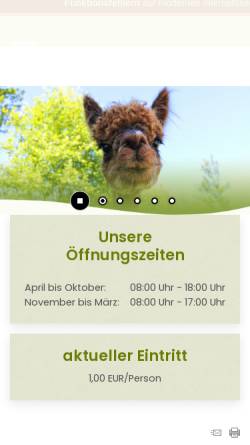 Vorschau der mobilen Webseite tiergehege-dornreichenbach.de, Tiergehege Dornreichenbach