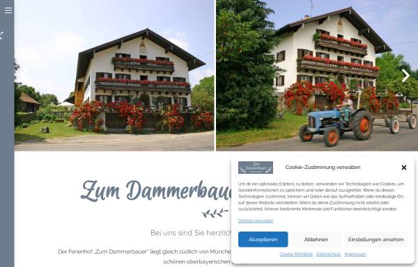 Vorschau von www.zum-dammerbauer.de, Ferienhof Zum Dammerbauer