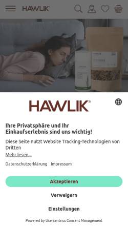 Vorschau der mobilen Webseite www.pilzshop.de, Hawlik Pilzbrut GmbH
