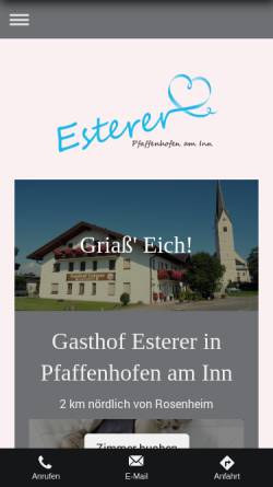 Vorschau der mobilen Webseite www.pension-rosenheim.de, Gasthof Esterer