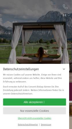 Vorschau der mobilen Webseite www.hotelruebezahl.de, Hotel Rübezahl