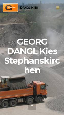 Vorschau der mobilen Webseite www.dangl-kies.de, Georg Dangl GmbH