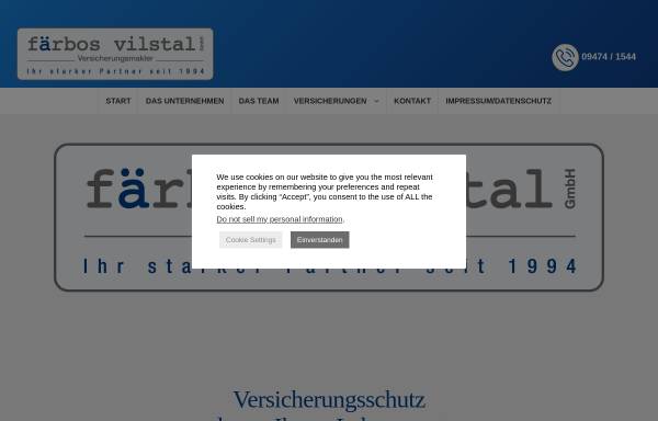 Vorschau von www.faerbos-vilstal.de, Färbos Vilstal Versicherungsmakler GmbH