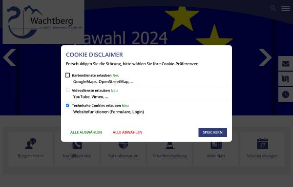 Vorschau von www.wachtberg.de, Gemeinde Wachtberg