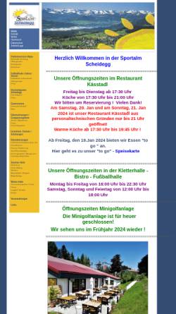 Vorschau der mobilen Webseite www.sportalm-scheidegg.de, Sportalm Scheidegg