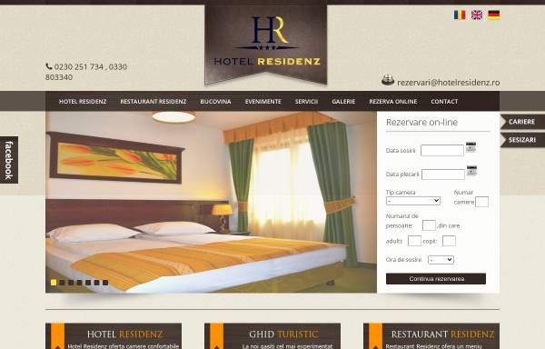 Vorschau von www.hotelresidenz.ro, Hotel Residenz