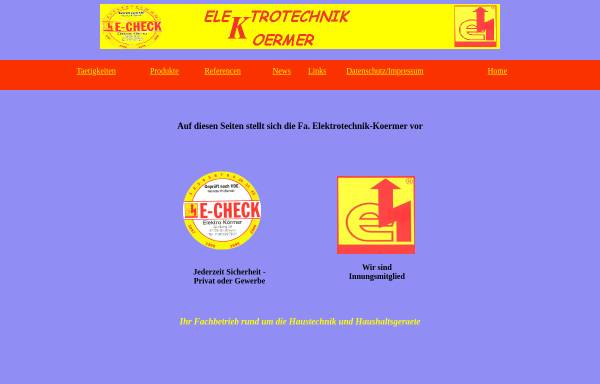Vorschau von www.elektrotechnik-koermer.de, Elektrotechnik-Körmer