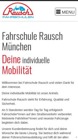 Vorschau der mobilen Webseite www.fahrschule-rausch.de, Fahrschule Rausch