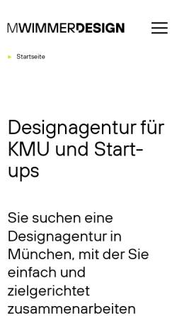 Vorschau der mobilen Webseite www.mwimmerdesign.de, MWIMMERDESIGN