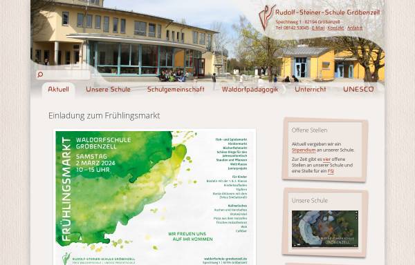 Vorschau von www.waldorfschule-groebenzell.de, Rudolf-Steiner-Schule Gröbenzell