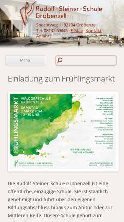 Vorschau der mobilen Webseite www.waldorfschule-groebenzell.de, Rudolf-Steiner-Schule Gröbenzell