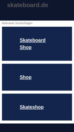 Vorschau der mobilen Webseite skateboard.de, skateboard.de
