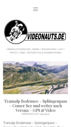 Vorschau der mobilen Webseite www.videonauts.de, Videonauts