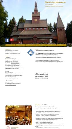Vorschau der mobilen Webseite www.stabkirche.de, Stabkirche Hahnenklee