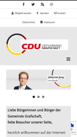 Vorschau der mobilen Webseite cdu-grafschaft.de, CDU Ortsverband Grafschaft