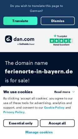 Vorschau der mobilen Webseite www.ferienorte-in-bayern.de, Ferienorte in Bayern