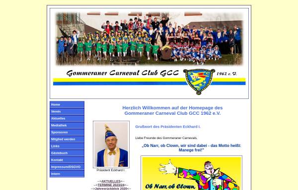 Vorschau von www.gcc-gommern.de, Gommeraner Carneval Club Gommern e.V. (GCC)