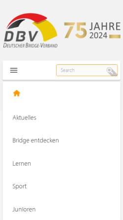 Vorschau der mobilen Webseite bridge-niedersachsen.de, Bridge-Landesverbandes Hannover-Braunschweig