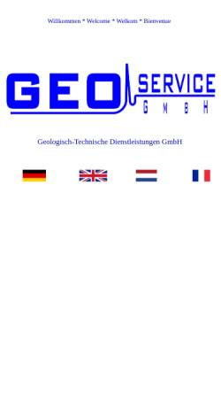 Vorschau der mobilen Webseite www.geoservice.de, GeoService, Geologisch-Technische Dienstleistungen GmbH